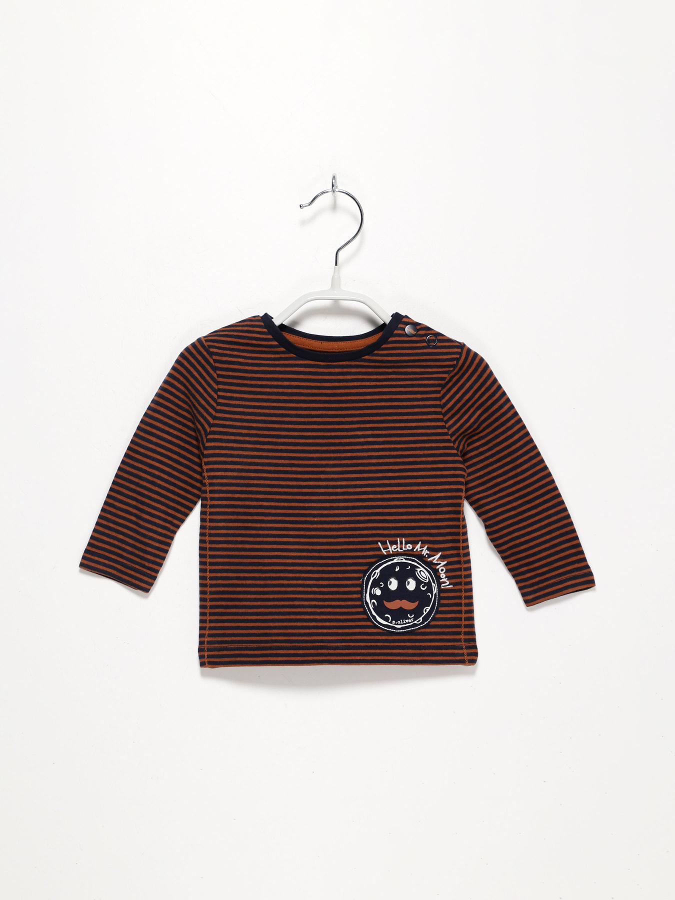 Лонгслив S.Oliver модель 65011312621_т.синій з коричневим Фото