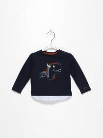 Лонгслів S.Oliver модель 65011312627_т.синій комб. Фото