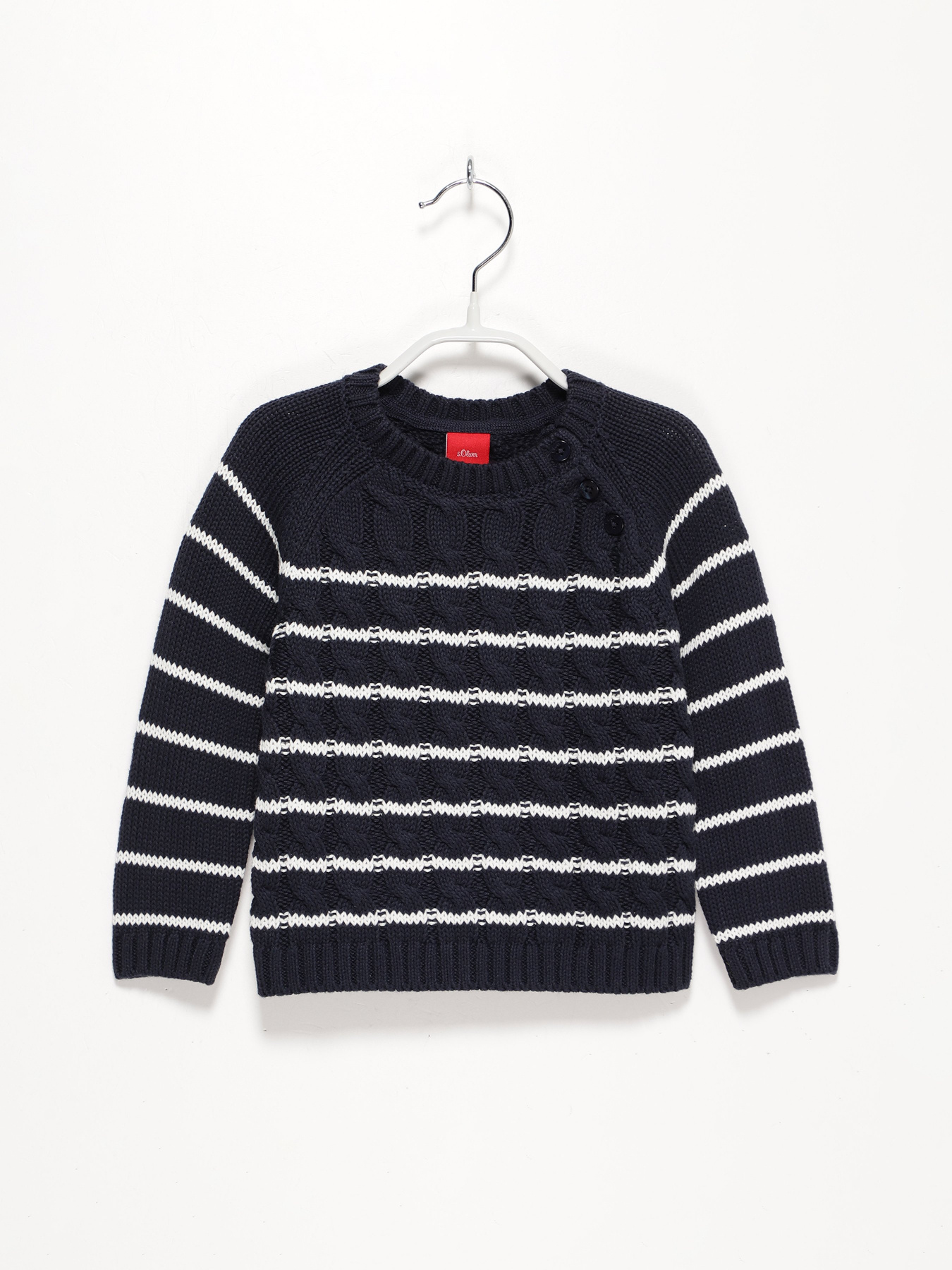 Джемпер S.Oliver модель 65011612327_т.синій з білим Фото