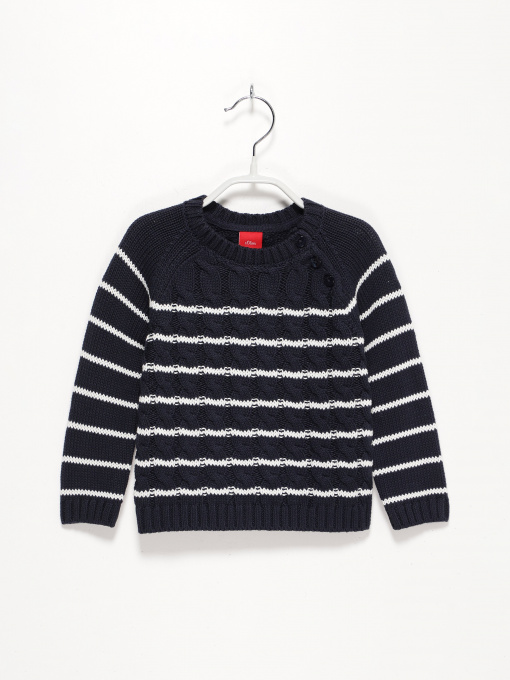 Джемпер S.Oliver модель 65011612327_т.синій з білим Фото