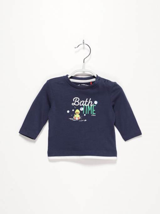 Лонгслив S.Oliver модель 65705316876_т.синій комб. Фото