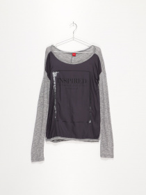 Лонгслів S.Oliver модель 66507312227_сірий комб Фото