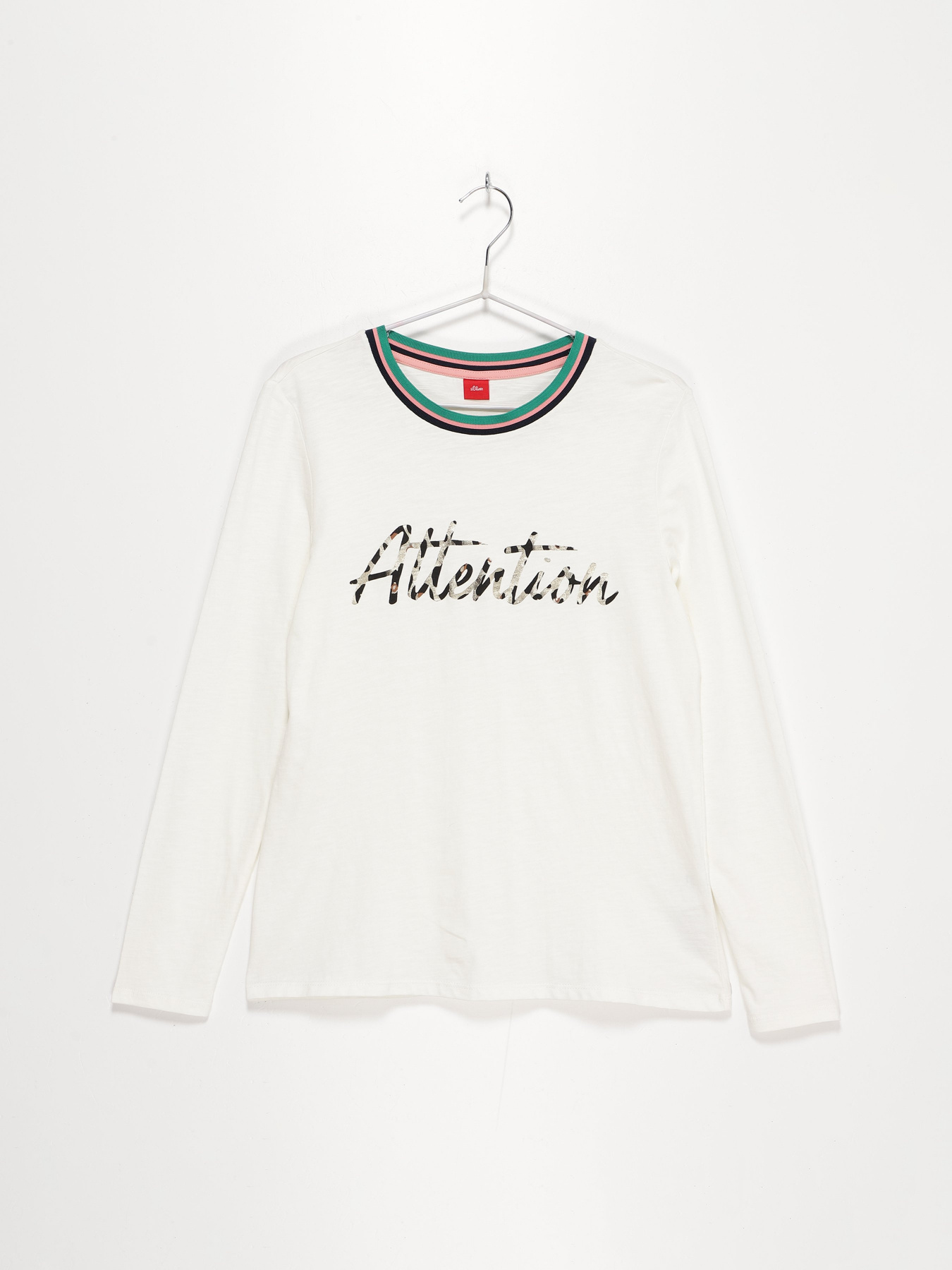 Лонгслив S.Oliver модель 669083185911_білий комб Фото