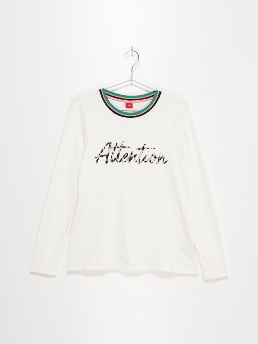 Лонгслив S.Oliver модель 669083185911_білий комб Фото