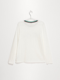 Лонгслів S.Oliver модель 669083185911_білий комб Фото