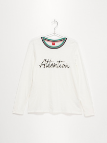 Лонгслів S.Oliver модель 669083185911_білий комб Фото