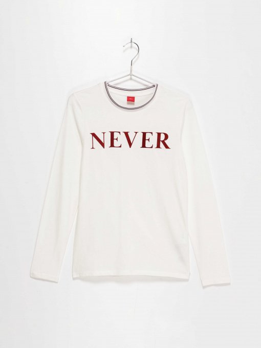 Лонгслив S.Oliver модель 669093188801_білий з бордовим Фото