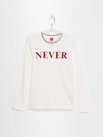 Лонгслів S.Oliver модель 669093188801_білий з бордовим Фото