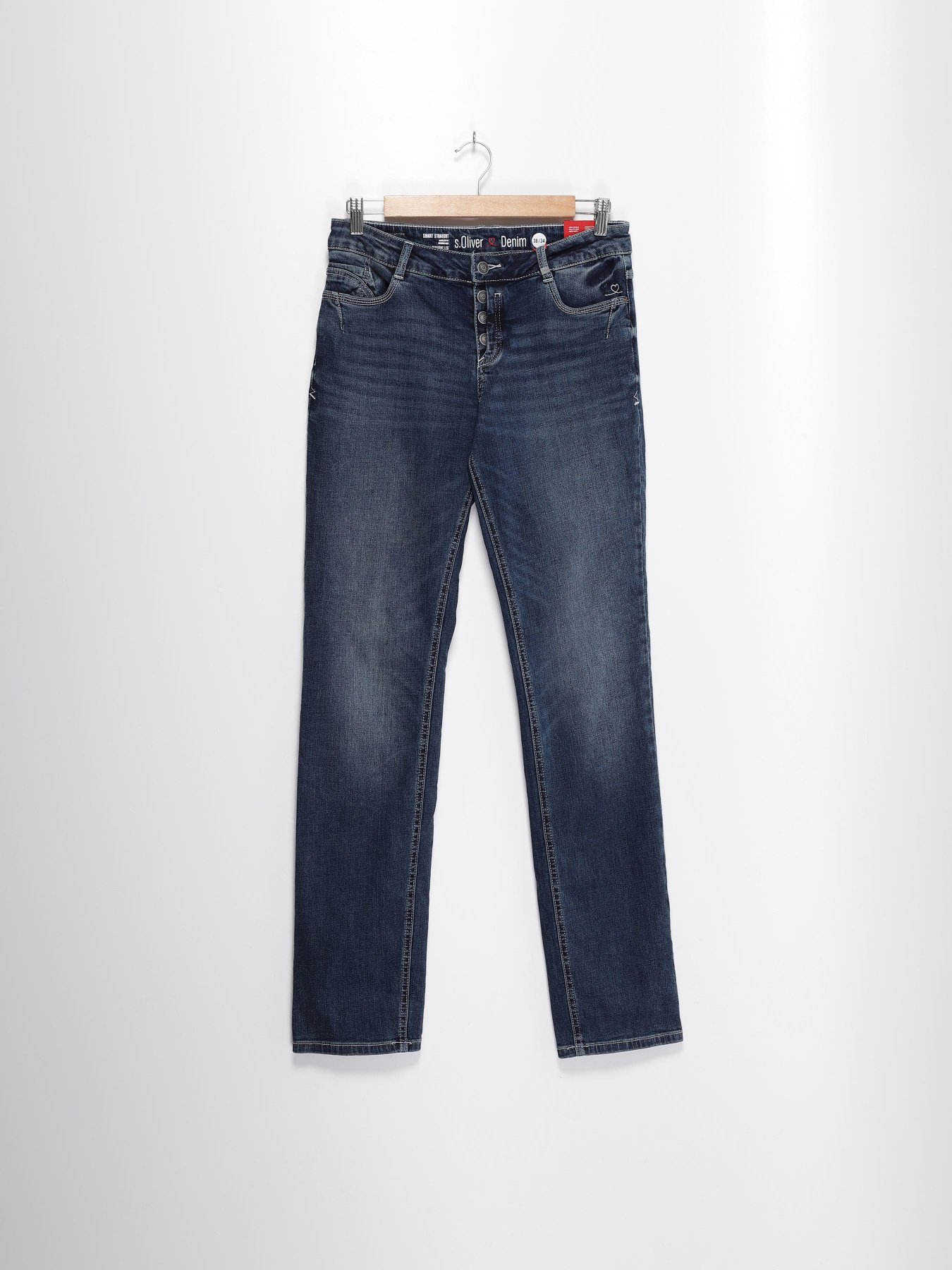 Прямые джинсы S.Oliver модель 04899714722_т.синій Фото