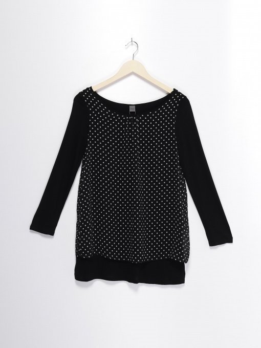 Блуза S.Oliver модель 06512397705_чорний комб. Фото