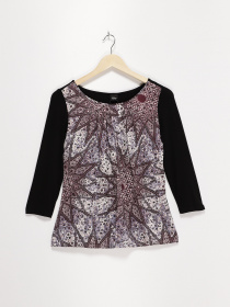 Блуза S.Oliver модель 11711392553_чорний комб. Фото