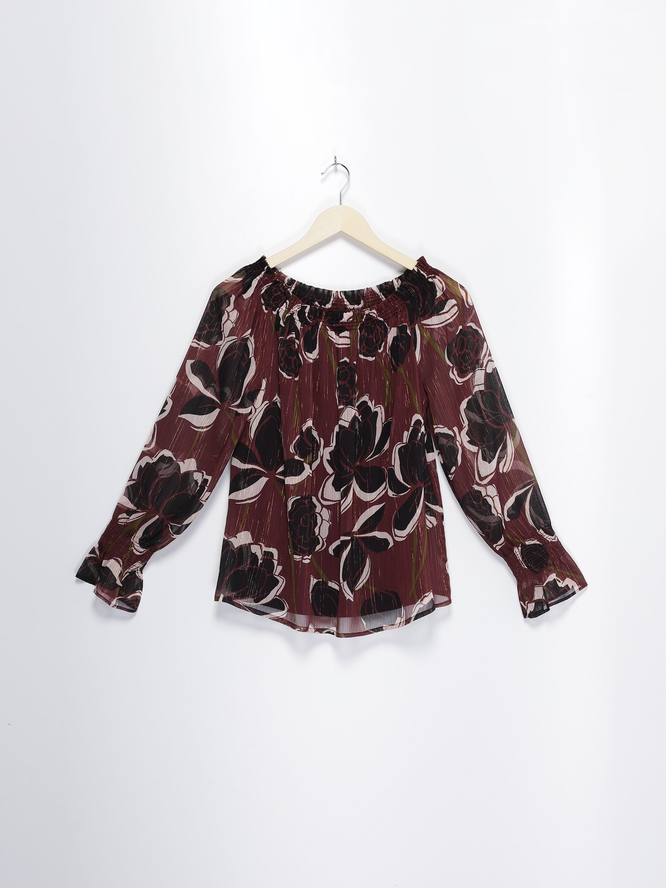 Блуза S.Oliver модель 11808112096_т.бордовий комб. Фото