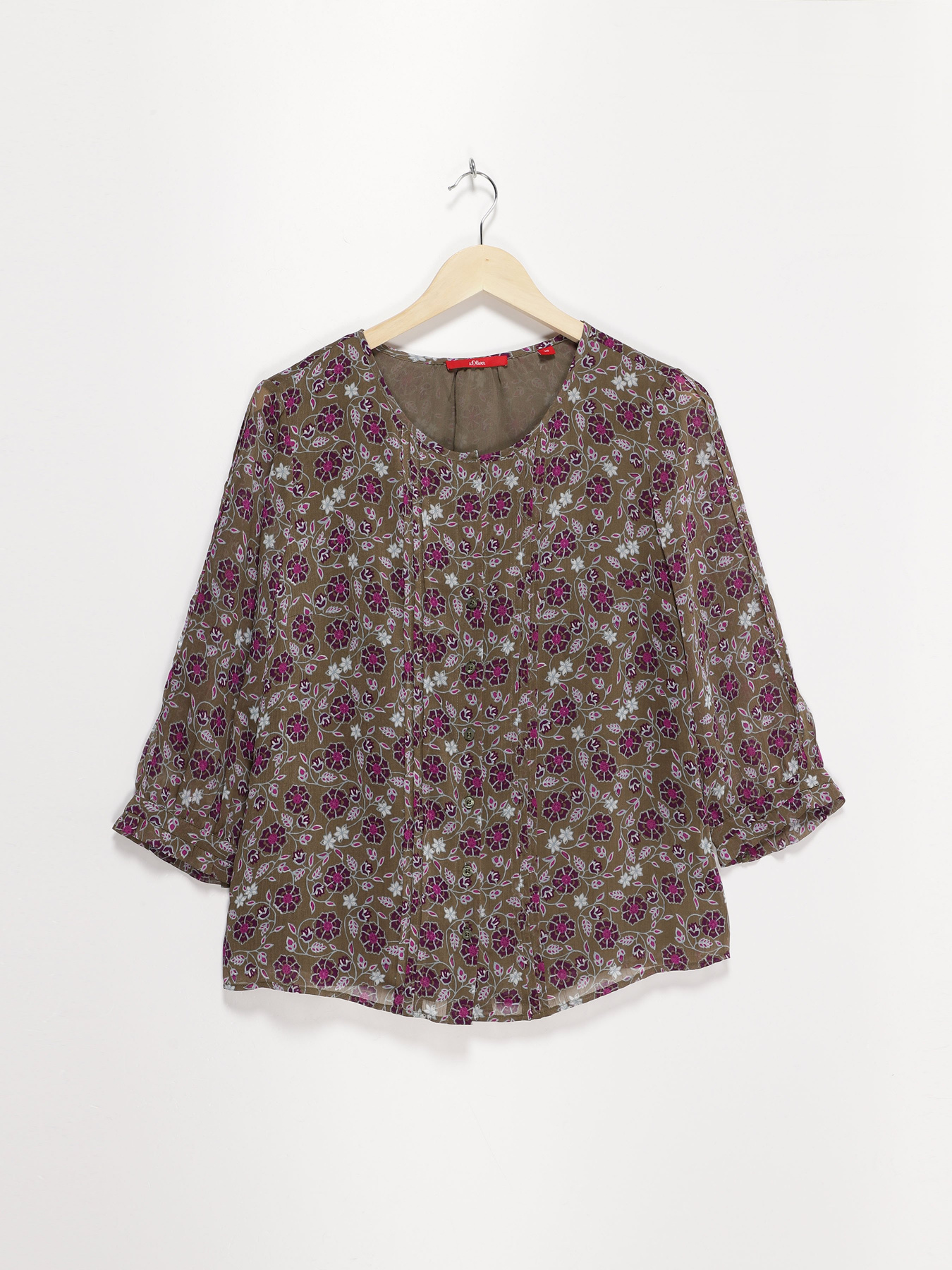 Блуза S.Oliver модель 11808192587_хакі комб. Фото