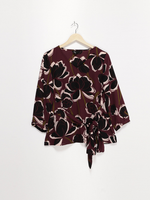 Блуза S.Oliver модель 11808193640_т.бордовий комб. Фото