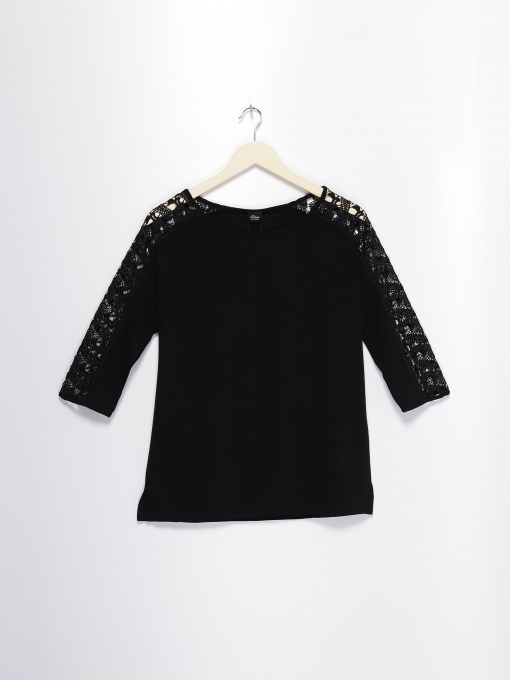 Лонгслив S.Oliver модель 11809398303_чорний Фото