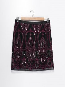 Юбка мини S.Oliver модель 11811785580_чорний з фіолетовим Фото