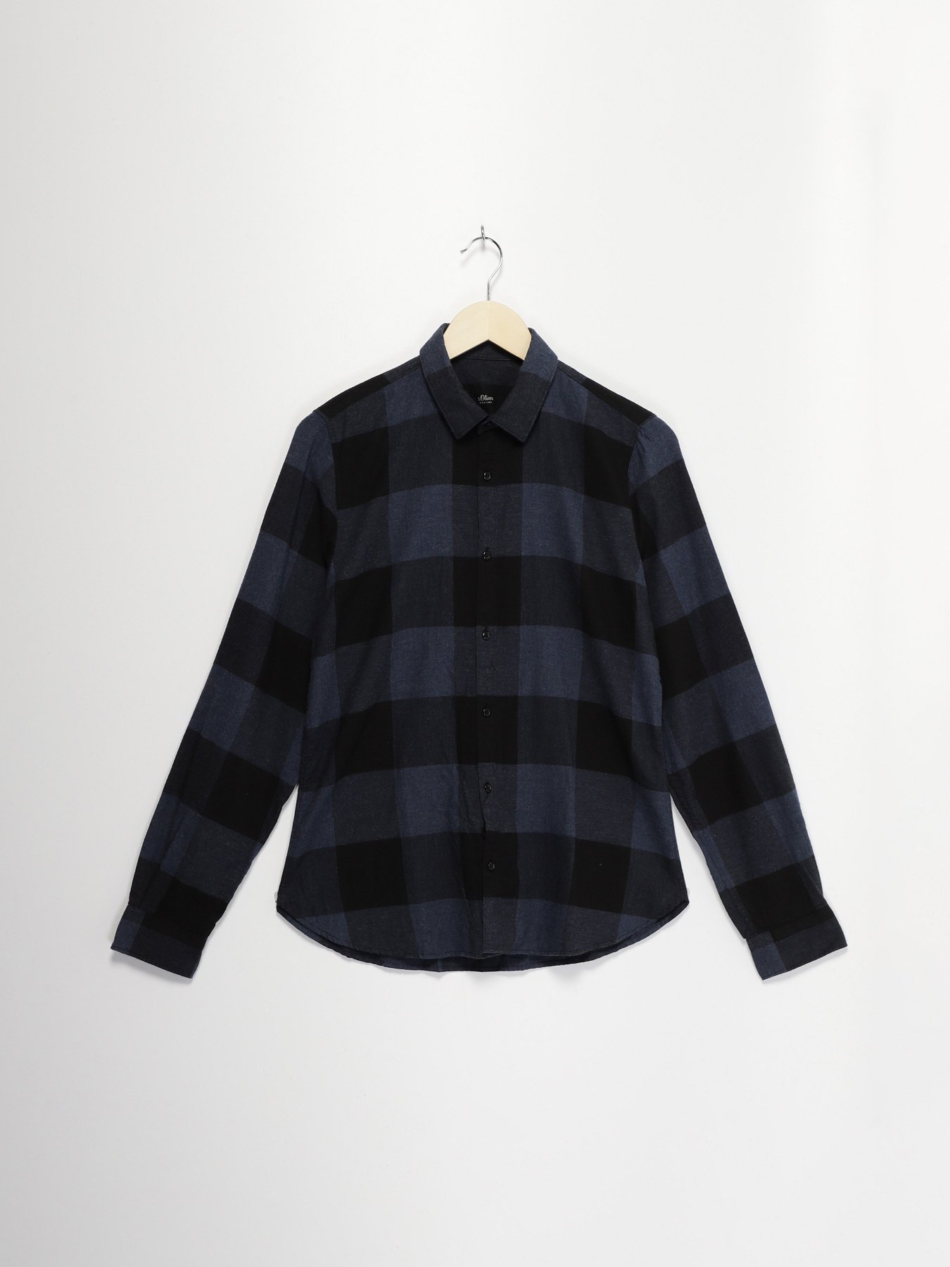 Рубашка повседневная S.Oliver модель 12811213493_т.синій комб. Фото