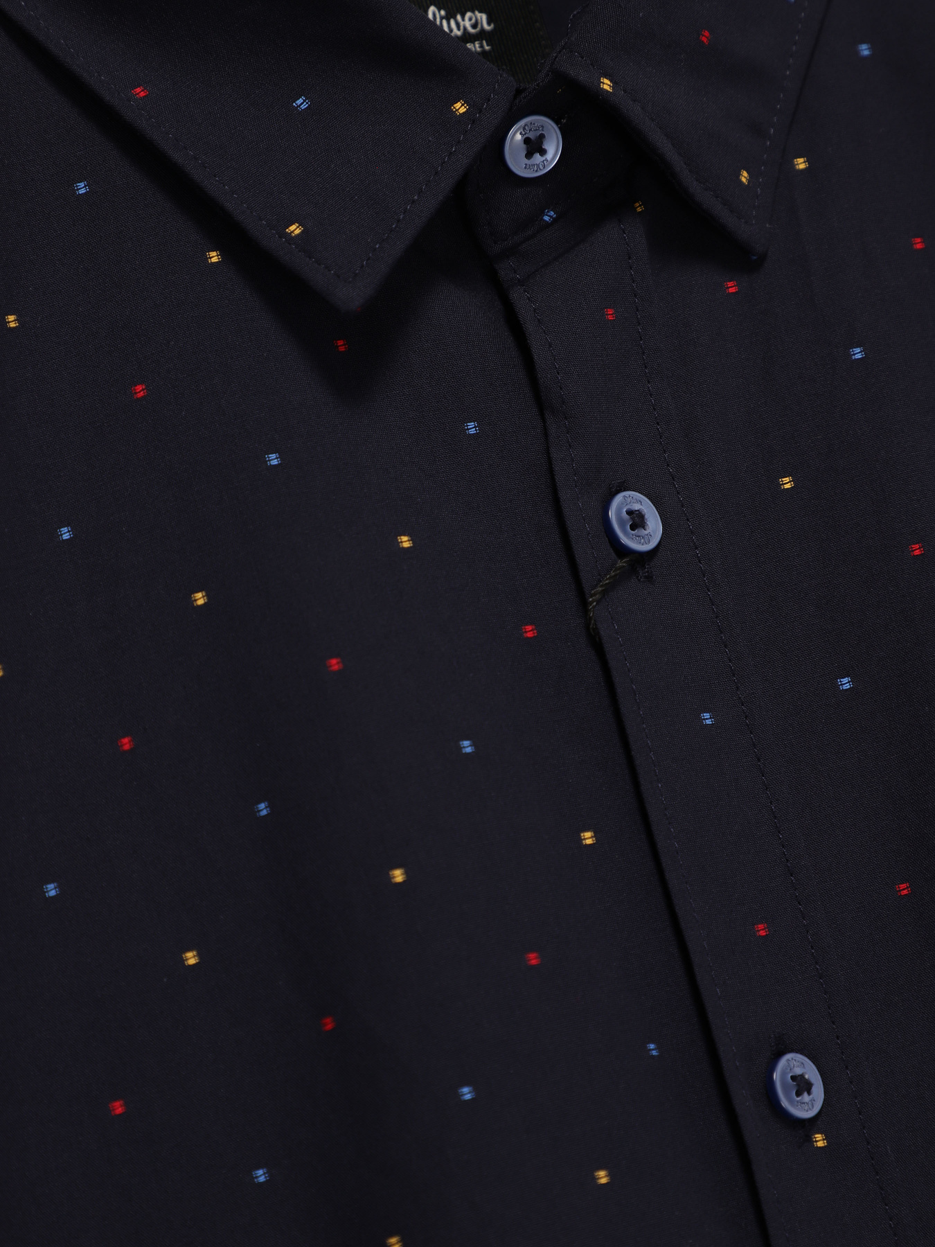 Сорочка повсякденна S.Oliver модель 12909212712_т.синій комб. Фото