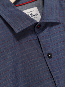 Рубашка повседневная S.Oliver модель 13008214609_синій комб. Фото