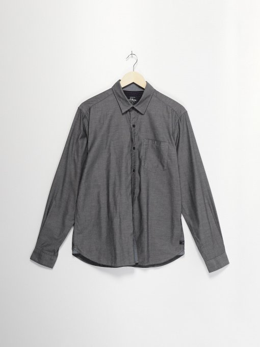 Сорочка повсякденна S.Oliver модель 13011214531_т.сірий Фото