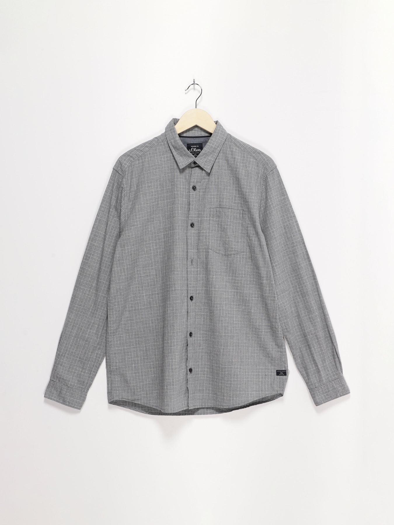 Рубашка S.Oliver модель 13011214598_сірий комб. Фото