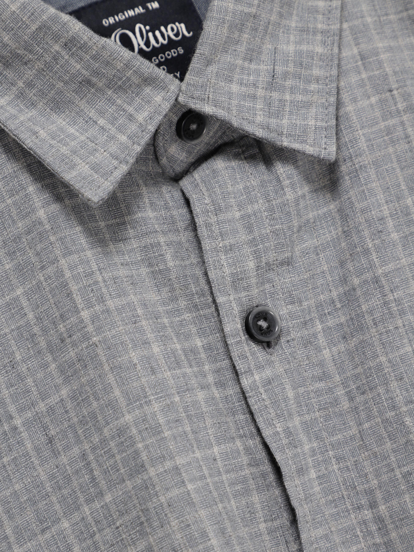 Рубашка повседневная S.Oliver модель 13011214598_сірий комб. Фото