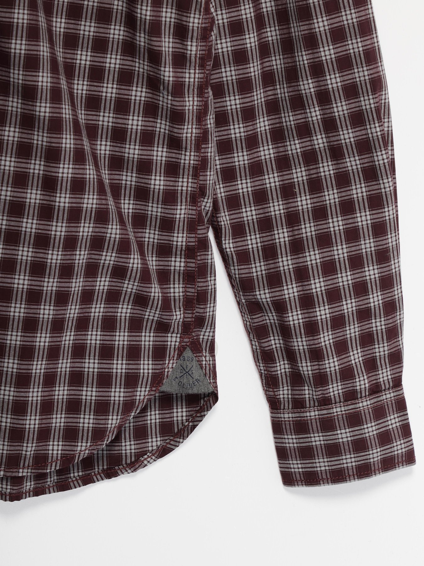 Рубашка повседневная S.Oliver модель 13611212222_бордовий комб. Фото