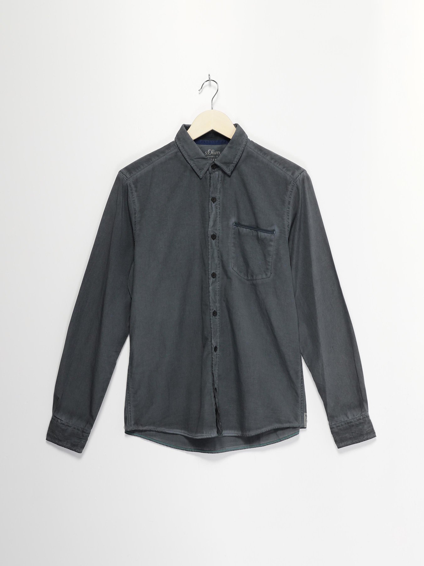 Сорочка повсякденна S.Oliver модель 13803212830_т.сірий Фото