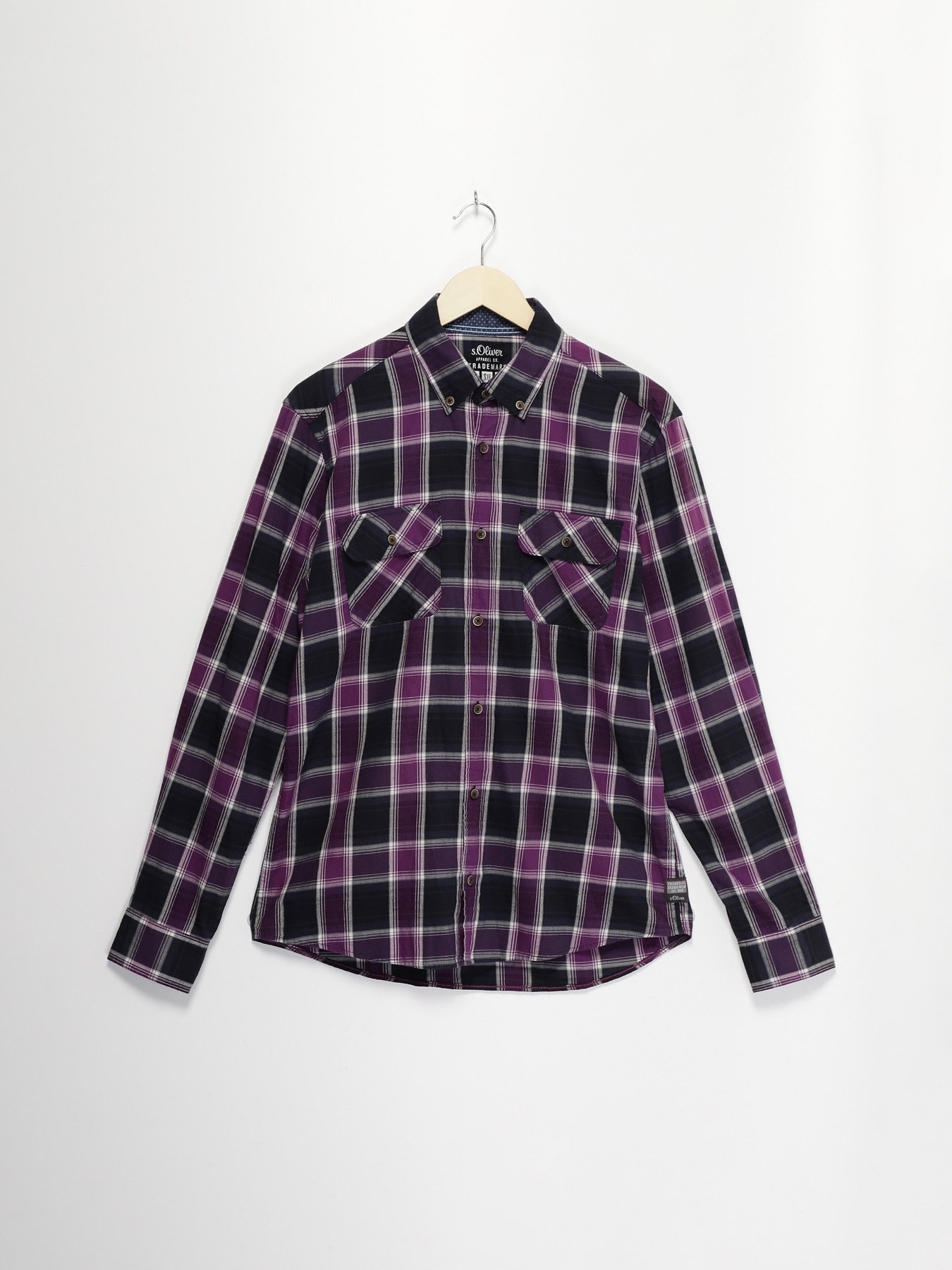 Сорочка повсякденна S.Oliver модель 13809213541_фіолетовий комб. Фото
