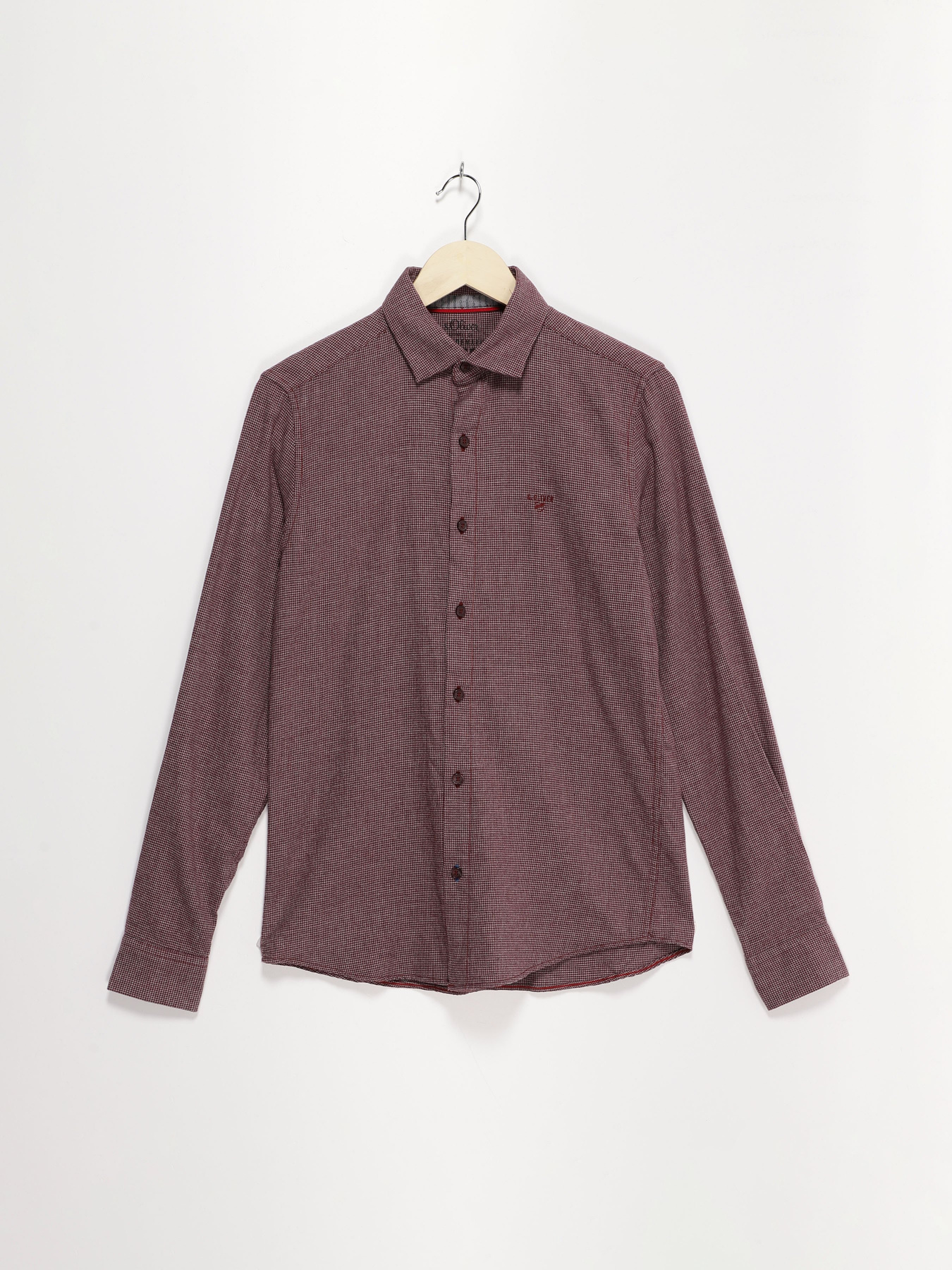 Рубашка повседневная S.Oliver модель 13810213518_с.бордовий комб. Фото