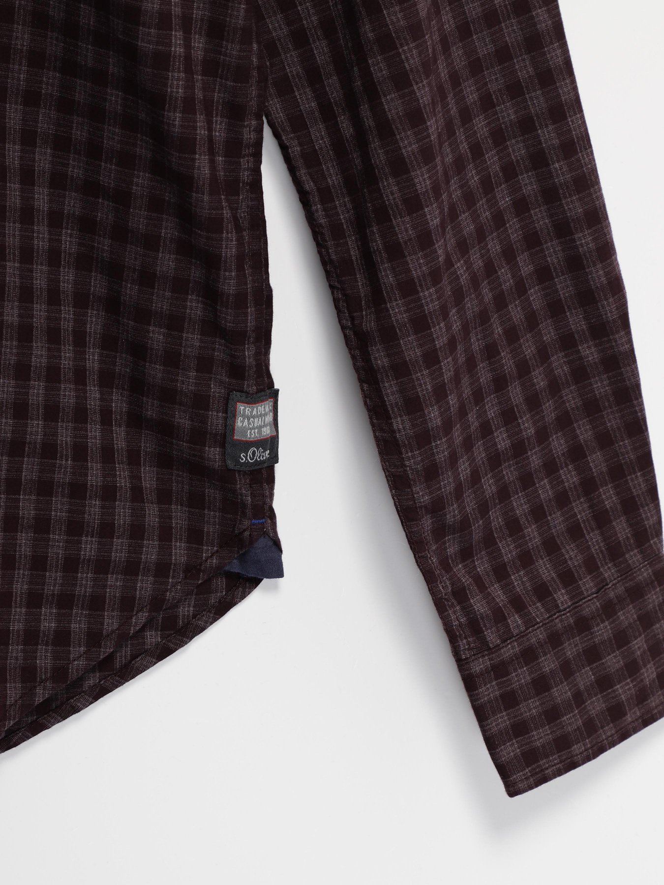 Сорочка повсякденна S.Oliver модель 13811213530_т.бордовий комб. Фото