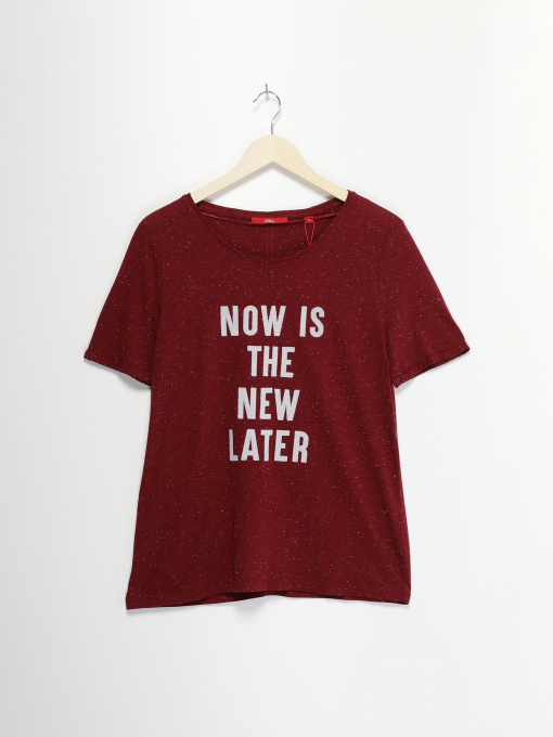 Футболка S.Oliver модель 14708324113_бордовий комб. Фото