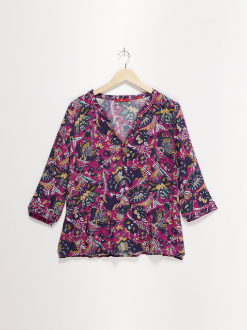 Блуза S.Oliver модель 14807193625_фіолетовий комб. Фото