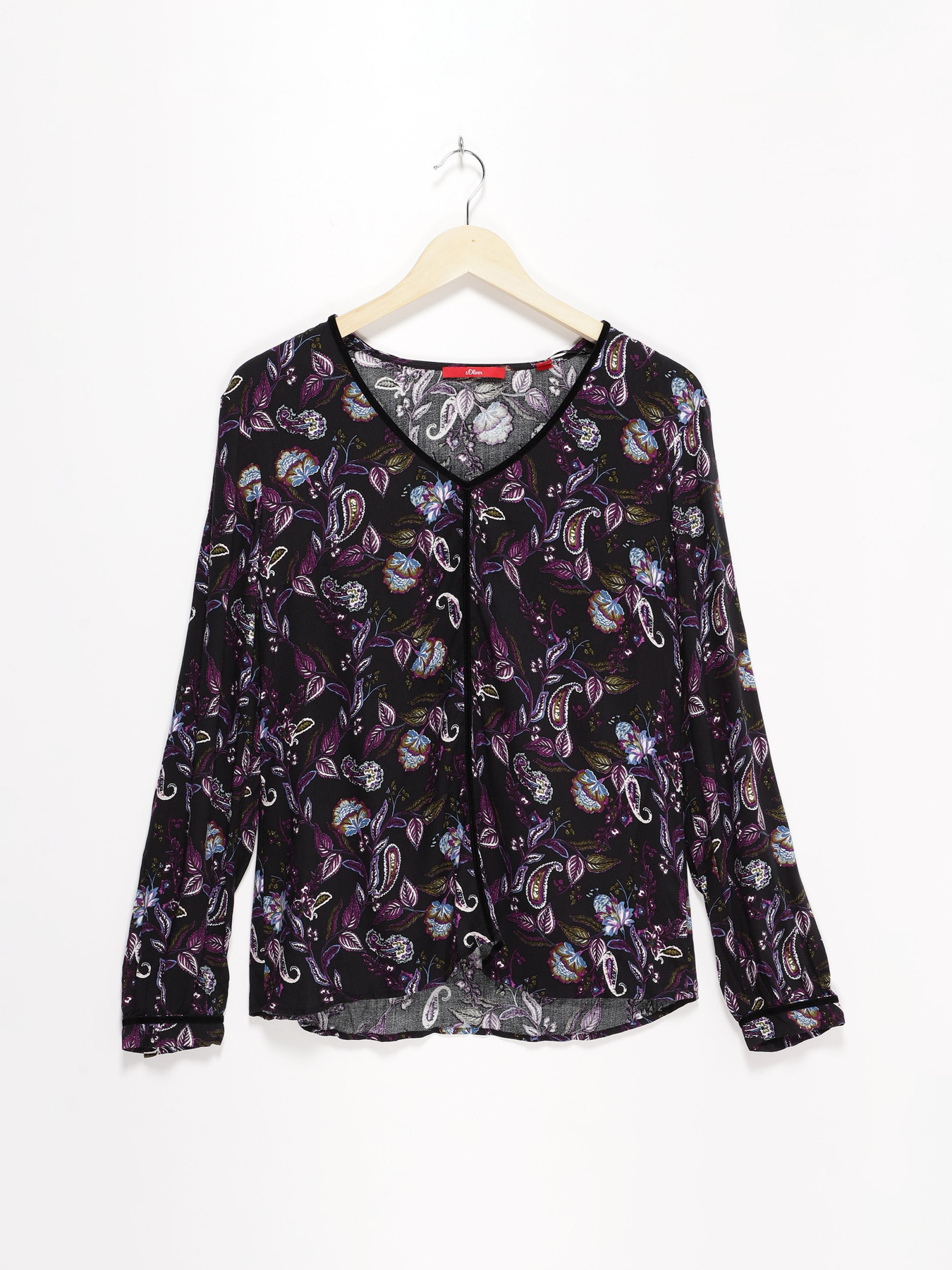 Блуза S.Oliver модель 14808118990_чорний комб. Фото