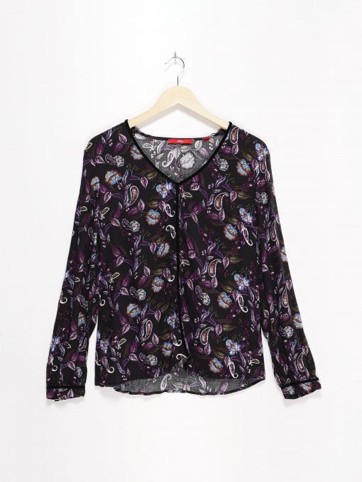 Блуза S.Oliver модель 14808118990_чорний комб. Фото