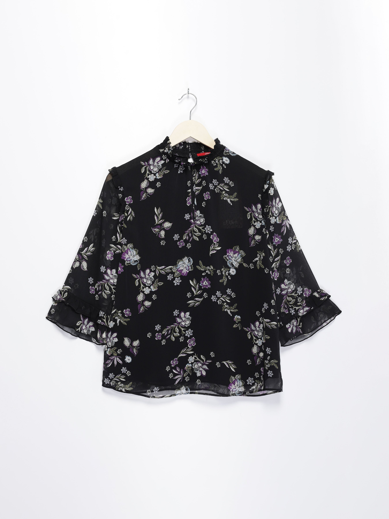 Блуза S.Oliver модель 14808192588_чорний комб. Фото