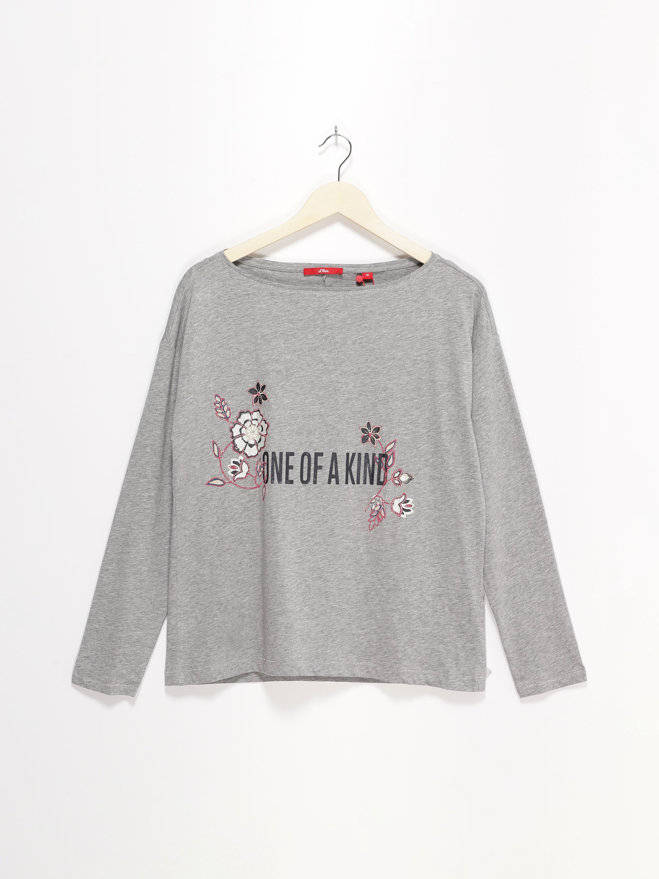Лонгслив S.Oliver модель 14808316512_сірий Фото