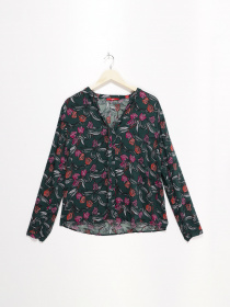 Блуза S.Oliver модель 14809112063_т.зелений комб. Фото