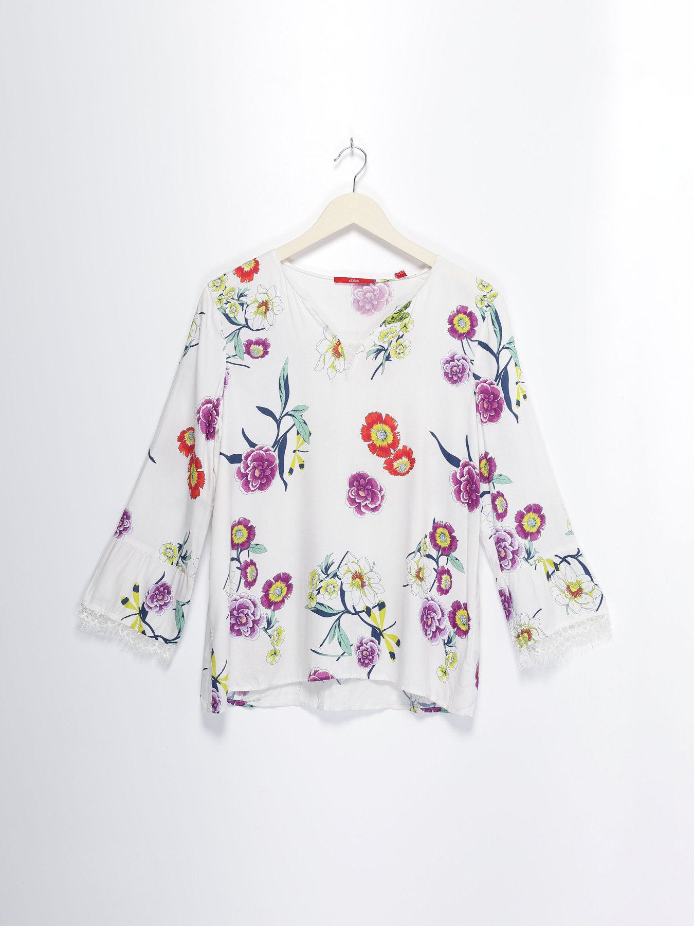 Блуза S.Oliver модель 14809192593_білий комб. Блуза S.Oliver модель 14809192593_білий комб. Фото