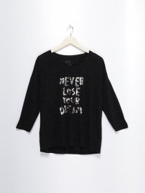 Лонгслив S.Oliver модель 14811398272_чорний комб. Фото