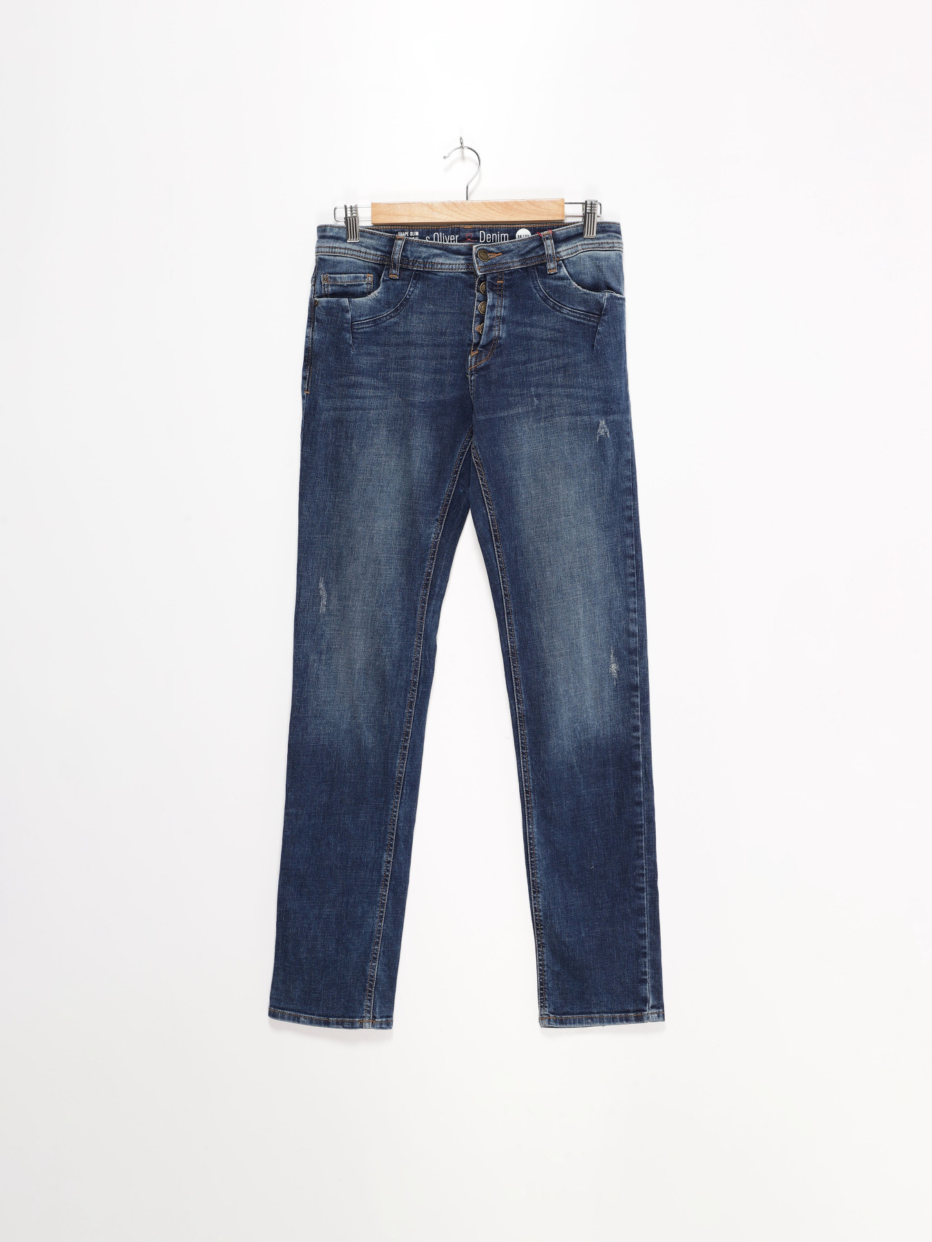 Прямые джинсы S.Oliver модель 14811715291_синій Прямые джинсы S.Oliver модель 14811715291_синій Фото