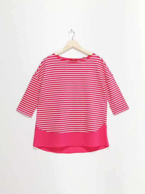 Лонгслив S.Oliver модель 21705415412_рожевий з білим Фото