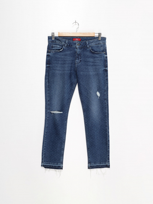 Прямые джинсы S.Oliver модель 21707724613_т.синій комб. Фото