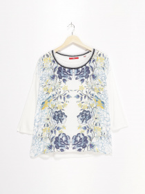 Лонгслив S.Oliver модель 21809392745_білий комб. Лонгслив S.Oliver модель 21809392745_білий комб. Фото