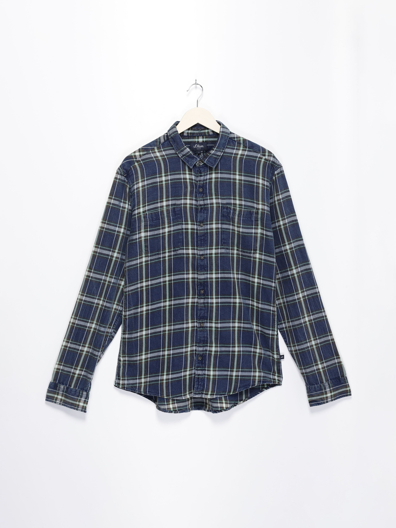 Сорочка повсякденна S.Oliver модель 40512215613_т.синій комб. Фото