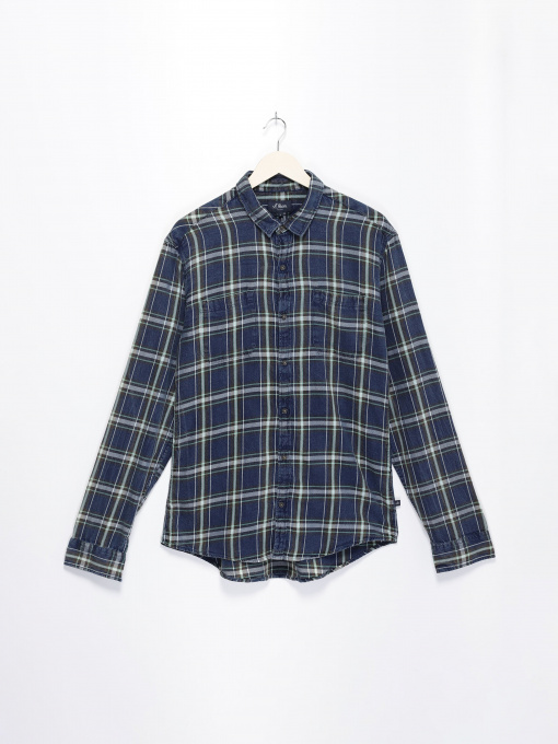 Рубашка повседневная S.Oliver модель 40512215613_т.синій комб. Фото