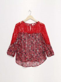 Блуза S.Oliver модель 41808196620_червоний комб. Фото