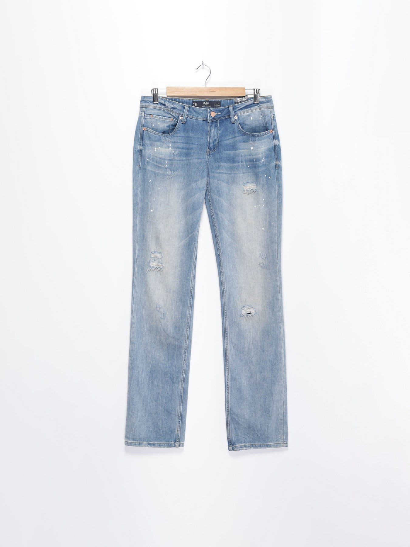 Прямые джинсы S.Oliver модель 46603718718_синій комб. Фото