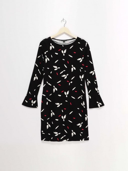 Платье мини S.Oliver модель 81712824221_чорний комб. Фото