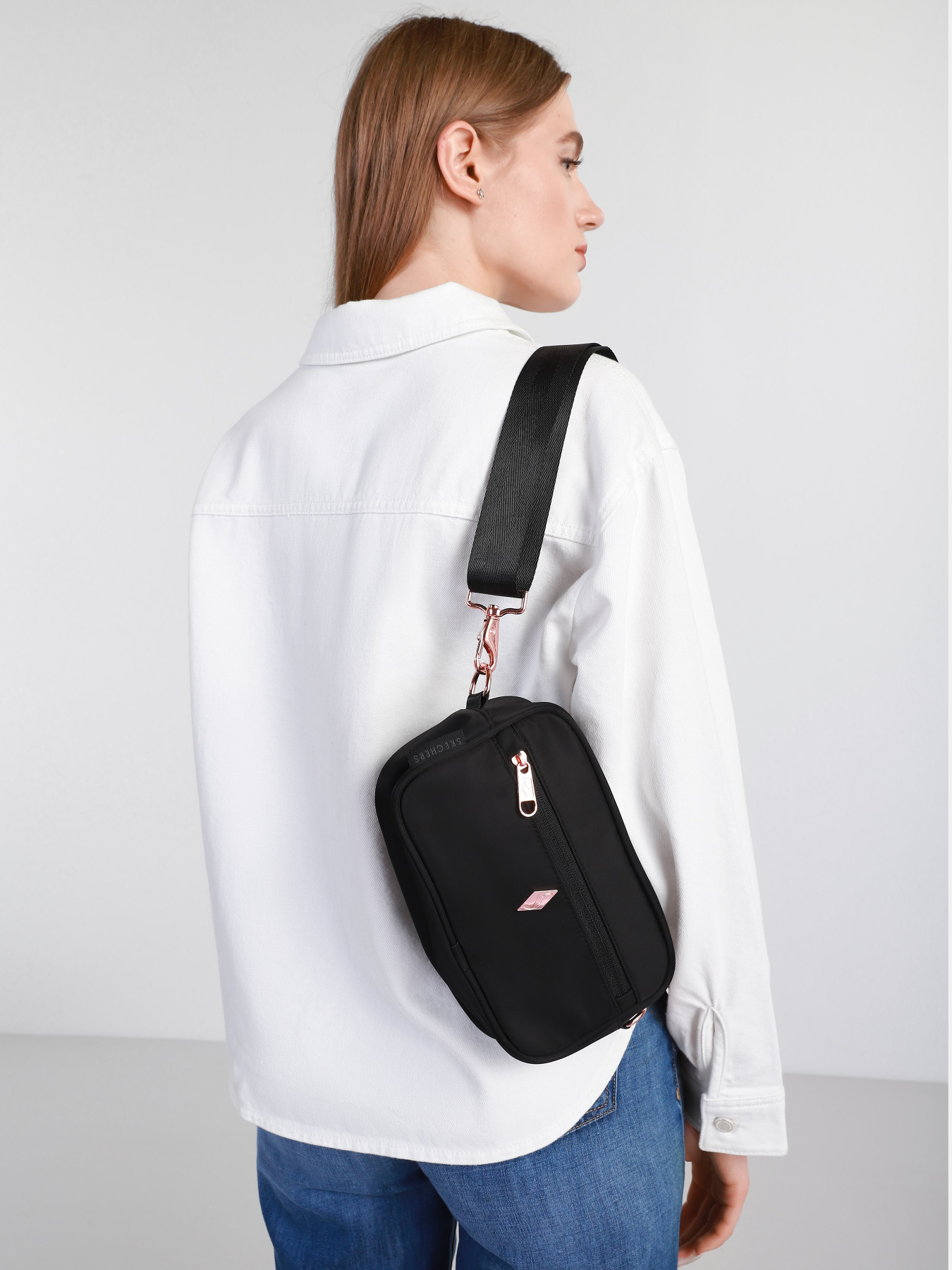 Кросс-боди Skechers Diamond Nylon Crossbody Bag модель I0131 SCTW BLK Фото